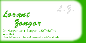 lorant zongor business card